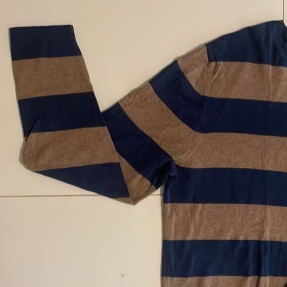 Banana republic mens cl blue and dark tan sweater shirt long sleeve - Picture 8 of 10